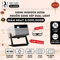 XGIMI Horizon Ultra - Máy chiếu 4K Dual Light LED-Laser thông minh chuẩn độ phân giải thực 4K, độ sáng 2300 ISO Lumens, Android TV 11, loa Harman Kardon Speakers, Dolby Vision, tự động lấy nét và tự động căn chỉnh góc chiếu