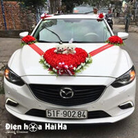 XHG - 039 BỘ HOA GIẢ TRANG TRÍ XE CƯỚI GIÁ RẺ