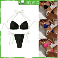 Xi 2 Đồ bơi Bộ đồ tắm hở lưng Áo ngực thông Tính năng cổ dây