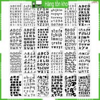 Xi 24 Bộ Bảng Chữ Cái Vẽ Bản Mẫu Stencil Tranh Dập Nổi Sổ Lưu Niệm