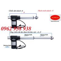 Xi lanh điện 12v, Tốc độ di chuyển 20mm/s, lực đẩy 150kg, LX600.