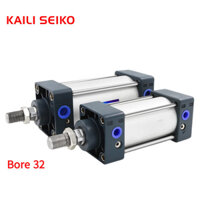 Xi lanh khí nén nặng SC 32mm Bore Tác dụng đôi 25 ~ 600mm Xi lanh tiêu chuẩn có thể điều chỉnh