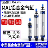 Xi lanh nhỏ bằng khí nén MAL16 / 20 / 25 / 32 / 40X10 / 25 * 50 / 75 / 100 / 150 / 200-CA