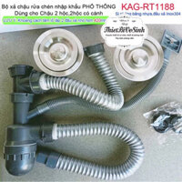 Xi Phông bộ xẢ thoát nước chậu rửa chén 2 hộc