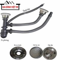 Xi phông chậu rửa bát, bộ xi phông đôi, ống thoát nước chậu rửa chén