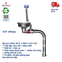 Xi phông chậu rửa bát inox 304 Bộ xả xi phong Xi phong chậu rửa Bộ xả chậu rửa chén bát X1V-185 mm