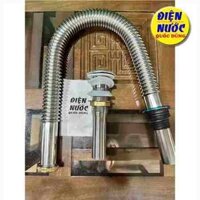 Xi phông chậu rửa mặt, bộ xả lavabo Inox lò xo bẻ được và các mẫu bộ xã lavabo nhựa khác