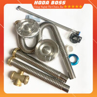 Xi Phông INOX 304 chậu rửa bát 2 hố,bộ thoát bồn rửa chén HODABOSS