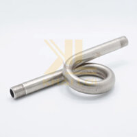 Xi phong inox 304-ống giải nhiệt, xi phông inox 2 đầu ren ngoài, xi phong gắn đồng hồ