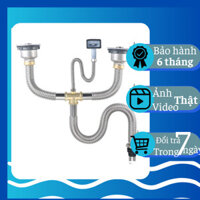 Xi phông inox, xi phông inox chậu rửa bát, xi phông chậu rửa bát 1 hố, 2 hố inox, xi phông, xi phông chậu rửa bát inox c