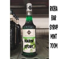 Xi Rô Rioba Bar Syrup Vị Bạc Hà Siro Mint chai 700ml