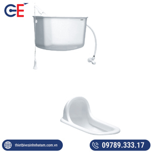 Bồn cầu xổm két nước treo tường Caesar CS1230