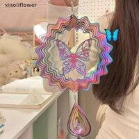 [Xia] Bướm Gió Spinner Treo Suncatcher Hiệu Ứng Ánh Sáng Gió Điêu Khắc Sân Vườn Có Móc Xoay [VN]