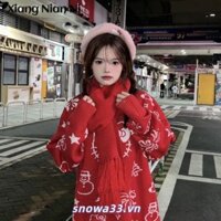 Xiang Nian Ni Mới Ngọt Ngào Nhẹ Nhàng Và Thoải Mái Hello Kitty Áo Len Cổ Tròn Rời Giảm Béo Dệt Kim Top