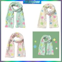 Xiangbao Khăn Lông Vũ Thời Trang Cho Hoạt Động Ngoài Trời Mùa Đông Dày Quấn Ấm Khăn Hợp Thời Trang Đầy Màu Sắc Ngôi Sao Khăn Dày Lo