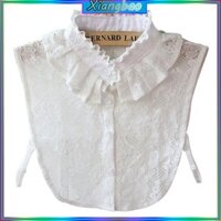 Xiangbao Nữ Màu Nguyên Chất Ren Có Thể Tháo Rời Ve Áo Choker Vòng Cổ Áo Sơ Mi Giả Cổ