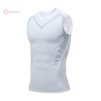 [Xiangsicity] Áo Vest thể thao dành cho nam giới Áo định hình kiểm soát bụng có độ đàn hồi cao thoáng khí định hình cơ bắp Tank Top cổ tròn không tay thể thao nén cho thể hình