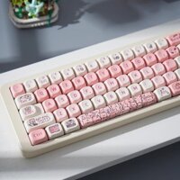 Xiangxiang Piggy Keycap MOA Chiều cao PBT thăng hoa Tùy chỉnh thích ứng với bàn phím cơ 68 / 87 / 98 / 104