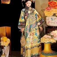 Xianke Cixi Nữ Hoàng Áo Tử Cấm Thành Du Lịch Phượng Hoàng Nhà Thanh Quần Áo Nữ Trọn Bộ In Công Nghiệp Nặng