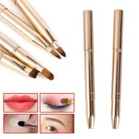 XiaoLouL Double-headed Brush Retractable Lip Brush Eye Liner Eyeshadow Eyebrow Brush