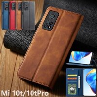 Xiaomi Mi 10t Pro 5G Bao Da Lật Điện Thoại Nam Châm Đứng Vỏ Ví Khe Cắm Thẻ Chân Đế Chống Sốc Ốp Bảo Vệ Cho Xiomi Xaomi Mi 10t 10 t Pro 5G Vỏ