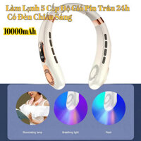 Xiaomi Quạt Đeo Cổ Không Cánh Tích Điện Mini NeckFan Có Miếng Làm Lạnh 5 Cấp Độ Gió Pin Trâu 24h Có Đèn Chiếu Sáng