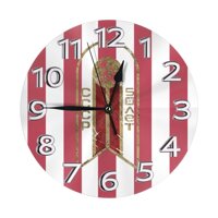 Xiaoxiao CCCP 50леÑ'V01 Clock Number Round Wall Clock Arabic Numerals Clock Silent Non Ticking Clock Decor Colorful Living Kitchen School 10 Inch