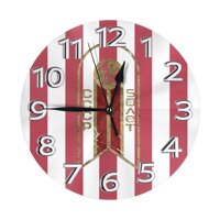 Xiaoxiao CCCP 50леÑ'V01 Clock Number Round Wall Clock Arabic Numerals Clock Silent Non Ticking Clock Decor Colorful Living Kitchen School 9.5 Inch