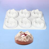 Xiaoxueshan Bánh Mousse Khuôn Silicon DIY Hình Núi Lửa Sôcôla Món Tráng Miệng Pháp Khuôn Nướng Bánh