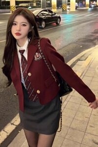 Xiaoyouyoyo Đồng Phục Hàn Quốc Phong Cách Đại Học Phù Hợp Với Mùa Thu Đông Jk Phù Hợp Với Áo Khoác Disney Đồng Phục Học Sinh Hàn Quốc Em Gái