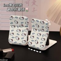 Xiaoyu Hello Kitty Bé Gái Ký Túc Xá Sinh Viên Văn Phòng Di Động Gấp Gương Trang Điểm Gương Để Bàn Gương Nhỏ 12.31