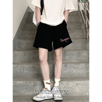 Xiaozhainv Quần Áo Nữ Hàn Quốc Quần Short Nam Nữ Mới Cho Thể Thao Mùa Hè Màu Đen