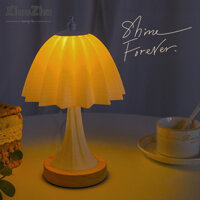 Xiaozhubangchu Kem nhỏ đèn bàn phòng ngủ đầu giường đèn bầu không khí nhẹ sang trọng đèn ngủ nhỏ đèn ngủ điều khiển từ xa