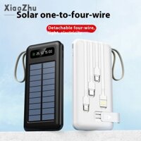 Xiaozhubangchu Sạc dự phòng năng lượng mặt trời ngoài trời 20000mAh cáp tích hợp di động dung lượng lớn