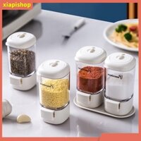 XIAPI + Bình gia vị dung tích lớn Hũ thân thiện với môi trường Đường Hạt tiêu Gia Dispenser Minh bạch cho nhà bếp