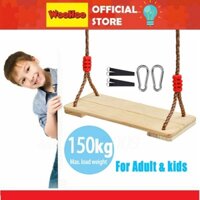 Xích Đu Ghế Gỗ Cao Cấp Có Dây Thừng Treo - Trẻ Em Người Lớn Wooden Hanging Swing Wood Chair Outdoor Playground Backyard