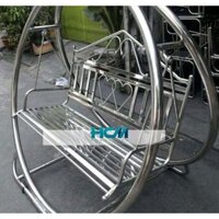 Xích đu inox kiểu vòng tròn rộng 1m5 - Nội Thất Phan Gia