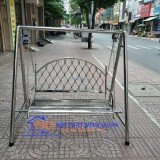 Xích đu inox sân vườn Minh Quân, xích đu ngoài trời, tháo lắp dễ dàng, ảnh thật 100%.