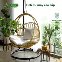 Xích đu mây cao cấp, decor sân vườn, trang trí ban công,ghế tổ chim cho bà bầu thư giãn / SMARTHOMES