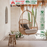 Xích đu mây cao cấp, derco sân vườn, trang trí ban công, ghế tổ chim cho bà bầu thư giãn/HCM