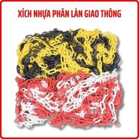 Xích nhựa nối cọc tiêu phân làn giao thông đa dạng màu sắc, mix 2 màu mới lạ
