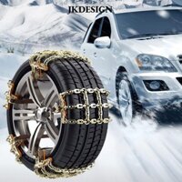 Xích tuyết lốp ô tô JKDESIGN, Dây xích tuyết bằng thép không gỉ chống trượt an toàn khi lái xe, Lốp tuyết ô tô dày bằng kim loại Dây xích chống trượt tự động cho chiều rộng lốp 165-285mm
