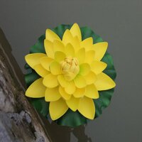 XIE  18cm Artificial Lotus Floating Water Lily Flowers Plants Home Decors Pond