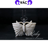 Xiên trái cây cho lồng chào mào chạm hình bướm   - Phụ kiện lồng chim Ricky (X029)