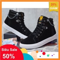 xiêu giảm giá ⚡ [XẢ KHO] Giày sneaker cao cổ nam có xích [ĐEP CHUẨN ] 🔥 ✔️ : ｡ .