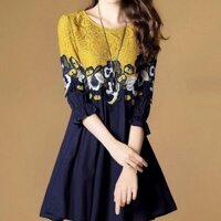 XIÊU MẪU THỜI TRANG ĐẦM SUÔNG PHỐI REN THÊU HOA CAO CẤP : RẺ VÔ ĐỊCH