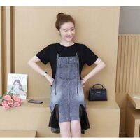 XIÊU MẪU THỜI TRANG SET YẾM VÁY ÁO THUN PHỐI LƯỚI CÁCH ĐIỆU : RẺ VÔ ĐỊCH