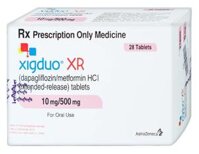 Xigduo XR 10mg/500mg (Metformin, Dapagliflozin) Astrazeneca cải thiện kiểm soát đường huyết (4 vỉ x 7 viên)