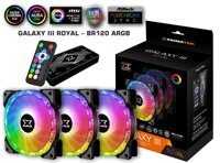 XIGMATEK GALAXY III ROYAL – BR120 ARGB (EN46119) HUB FAN (PACK x3, CONTROLLER, POWER HUB)