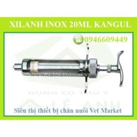 Xilanh inox 20ml Kangul cao cấp - Bơm tiêm inox 20ml kangul chính hãng tặng kèm ống thủy